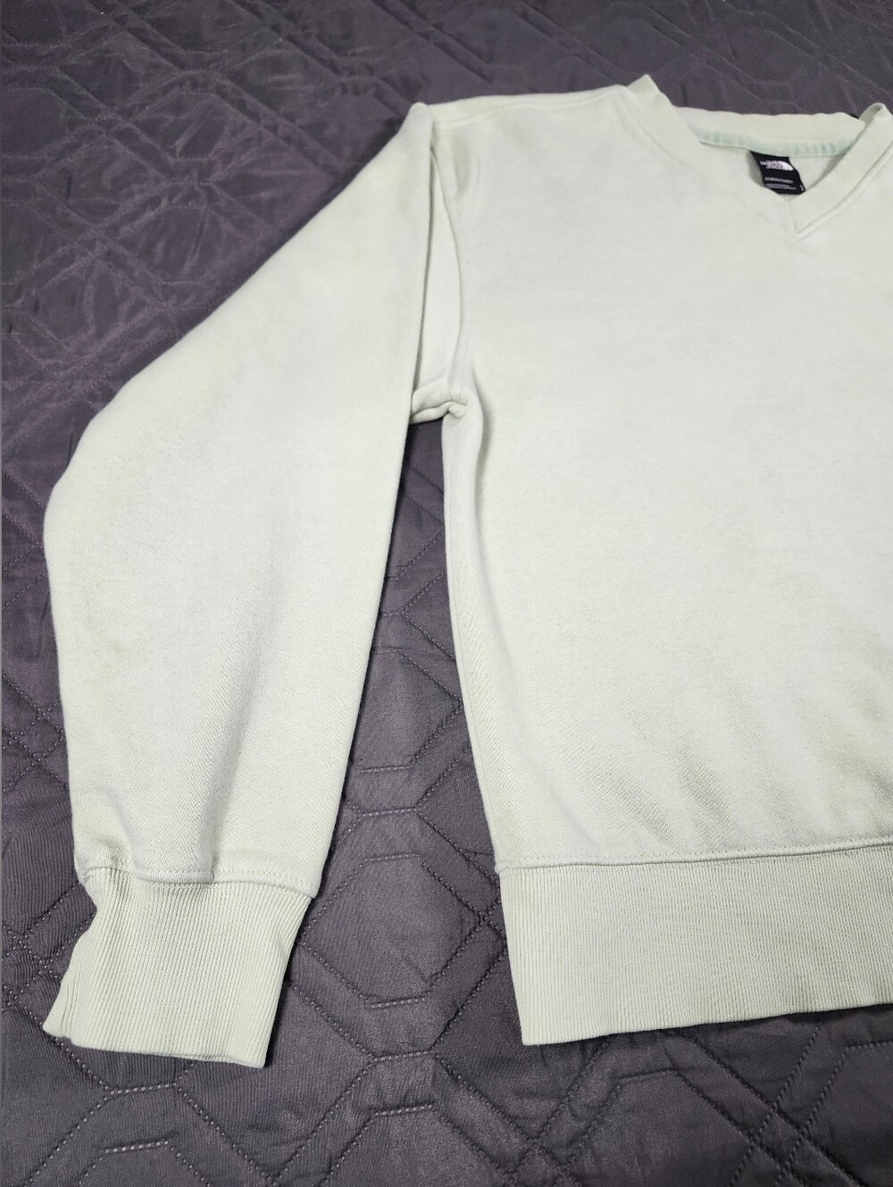 The North Face Women's Evolution V-Neck Sweatshirt size S women's sage green/lig - Picture 2 of 16